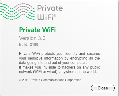 Private WiFi protects your identity and secures your sensitive information