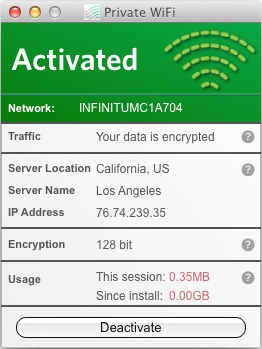 Activated Activated. You computer is invisible to everyone